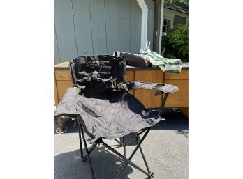 2 Folding Comfortable Nylon Camping Chairs