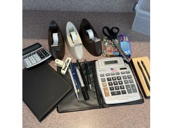 Office Desk Supplies And A Cross Pen Set -