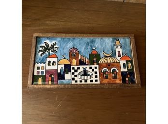 A Tile Tray Of Old Jerusalem