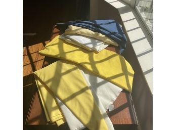 Vintage Table Linens - Yellow And Blue