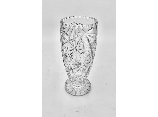 European Crystal Vase 11-inch High