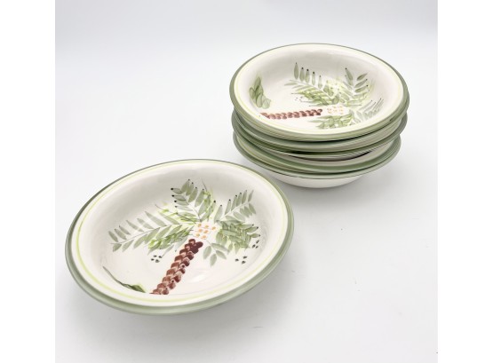 Palm Tree Green Bowls Set Of 6