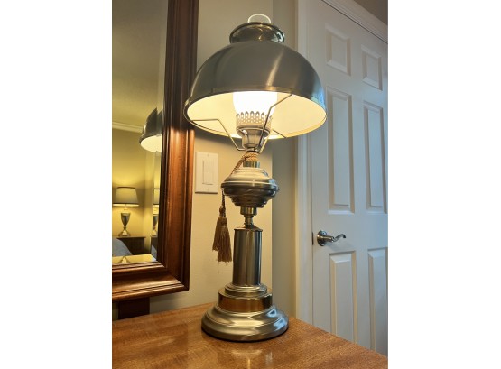 Vintage Pewter Electric Lamp