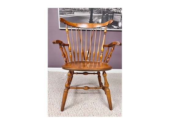 Bent Bros. Hard Rock Maple Arm Chair With Brace Back