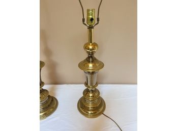 Heavy Brass Table Lamp Without Shade 2 Of 2