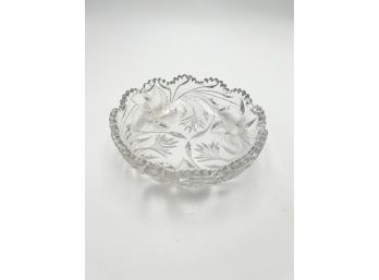 European Crystal Candy Dish 9-inch Wide