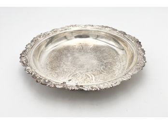 Silver Plated Tray With Clear Pyrex Dish Insert