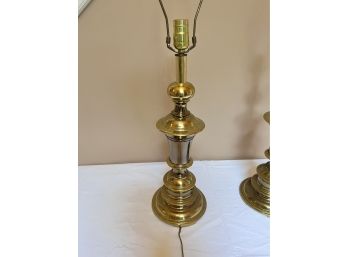Heavy Brass Table Lamp Without Shade 1 Of 2