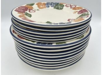 Staffordshire Tableware Plate Set - 15 Plates