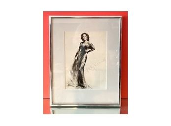 Hedy Lamarr Autographed 1940s Glamour Girl Black & White Photo
