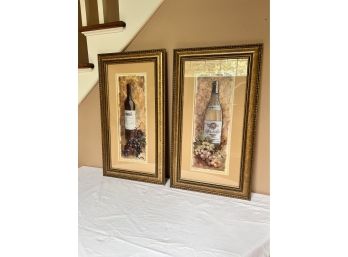 Wine Art Set Of 2 Prints Framed