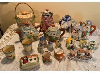 A Group Of Ceramic Tea Pot & More Made In Japan.