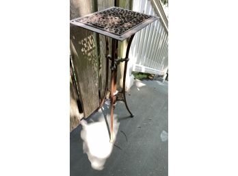 A Vintage 'Marriage' Copper And Iron Stand.
