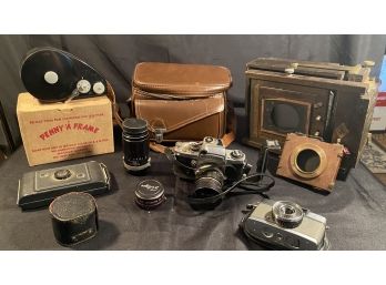 A Great Lot Of  Old And Vintage Cameras & More