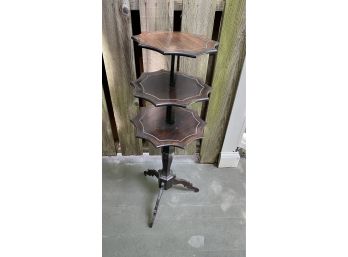 Unique One Of A Kind  Victorian Collapsible Rare Three Tiers Muffin Stand