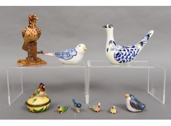 Collection Of Bird Figurines And More