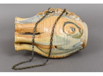 MCM Hanging Fish Form Pottery Sculpture