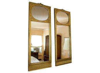 Pair Of Vintage Gilt Wall Mirrors
