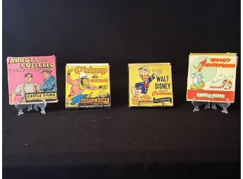 Vintage Collection Of Four 8mm Movies- Woody The Woodpecker- Walt Disney- Abbott & Costello- Chimp The Cowboy