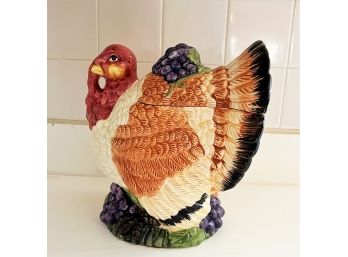 Jay Imports Vintage 2pc Lidded Ceramic Turkey Gravy Tureen With Ladle