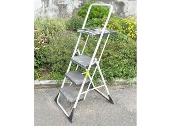 Cosco Folding Three Foot Step Ladder With Paint Tray - 200lb Max Capacity