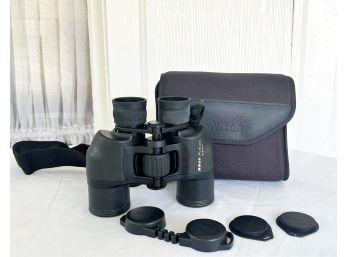 Vintage Nikon Action Rubber-Armored Binoculars, 8X40 Zoom With Case