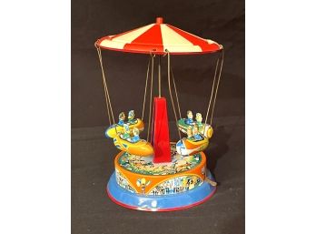 Vintage Blomer And Schuler Merry Go Round- Made In West Germany- Works