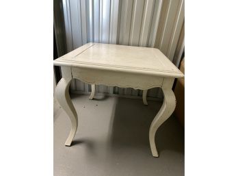 White Square Coffee Table 28x25.5x28in Side End Table