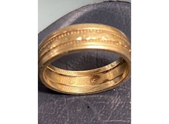 14k Gold 4.7 Gram Band Ring Vintage Marked Wedding Cool Ring Box About A Size 5