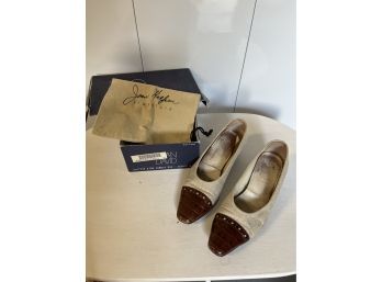 Joan & David, Shoes Made In Italy, Greenwich Nat Lin W/crc, Etok Sabbia Ras14 Cognac, Size 8