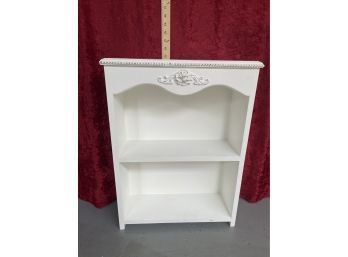 Small White Shelf With Ornate Features