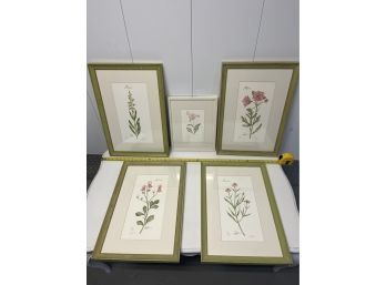 Five Floral Watercolor Prints