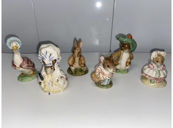 6 Beatrix Potter Peter Rabbit Collectable Figurines