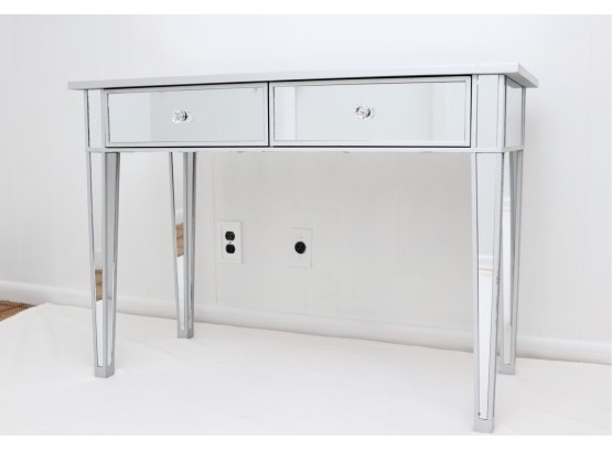Midcentury Modern Mirrored Console Table