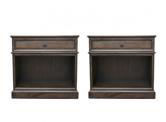 Restoration Hardware Pair Of Mont Pellier Collection Mahogany Night Stands