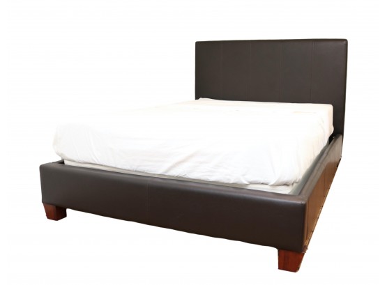 Faux Leather Full Size Bed