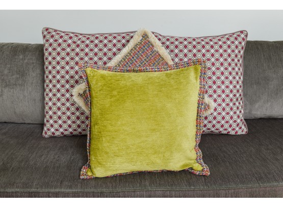 Set Of Four Custom Made Kravet And Duralee Decorative Throw Pillows