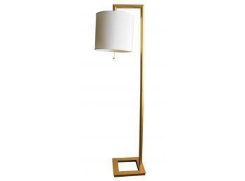 Gilt Brass Square Base Floor Lamp