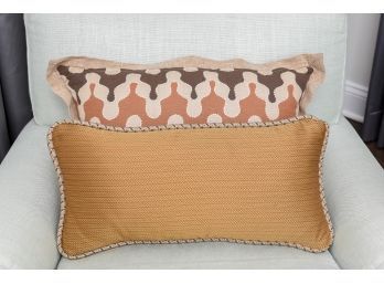 Set Of Two Custom Decorative Throw Pillows