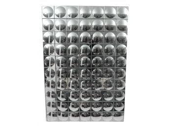 Modern Pop Art Chrome Mirrored Convex Bubble Wall Mirror In The Style Of Turner (1 Of 2)