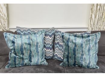Set Of Four Custom Designed Throw Pillows