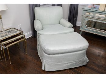 Classics Upholstery & Interiors Club Chair With Matching Ottoman