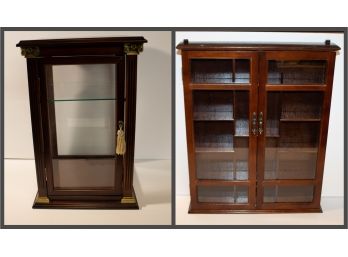 Great Pair Of Small Curio Cabinets