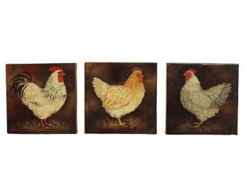 Great Trio Of Rooster Prints