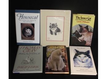 Collection Of Cat Books & Print