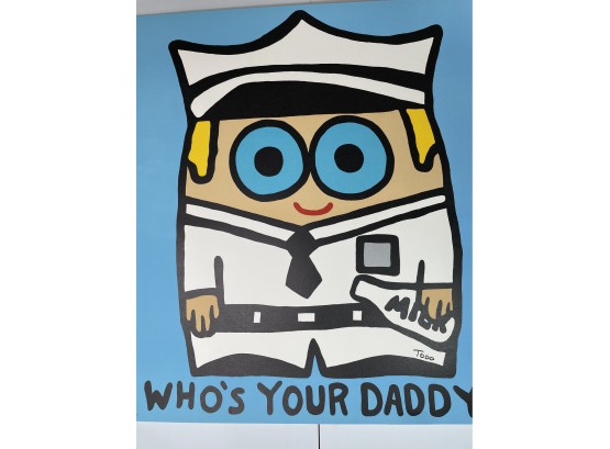 Todd Goldman Hand Signed Lithograph Art : Who's Your Daddy  166/350 C.O.A