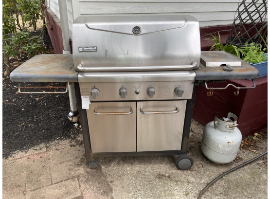 Kenmore Barbecue Grill. Two Propane Tanks . BBQ Tools