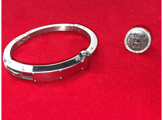 Stainless Steel Bracelet Cuff And Stand By Me Insignia Ring