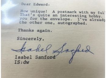 Isabel Sanford Autograph Signed Letter With C.O.A