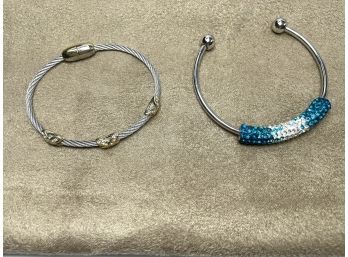 Cable Style  And Gemstone Style Bracelet